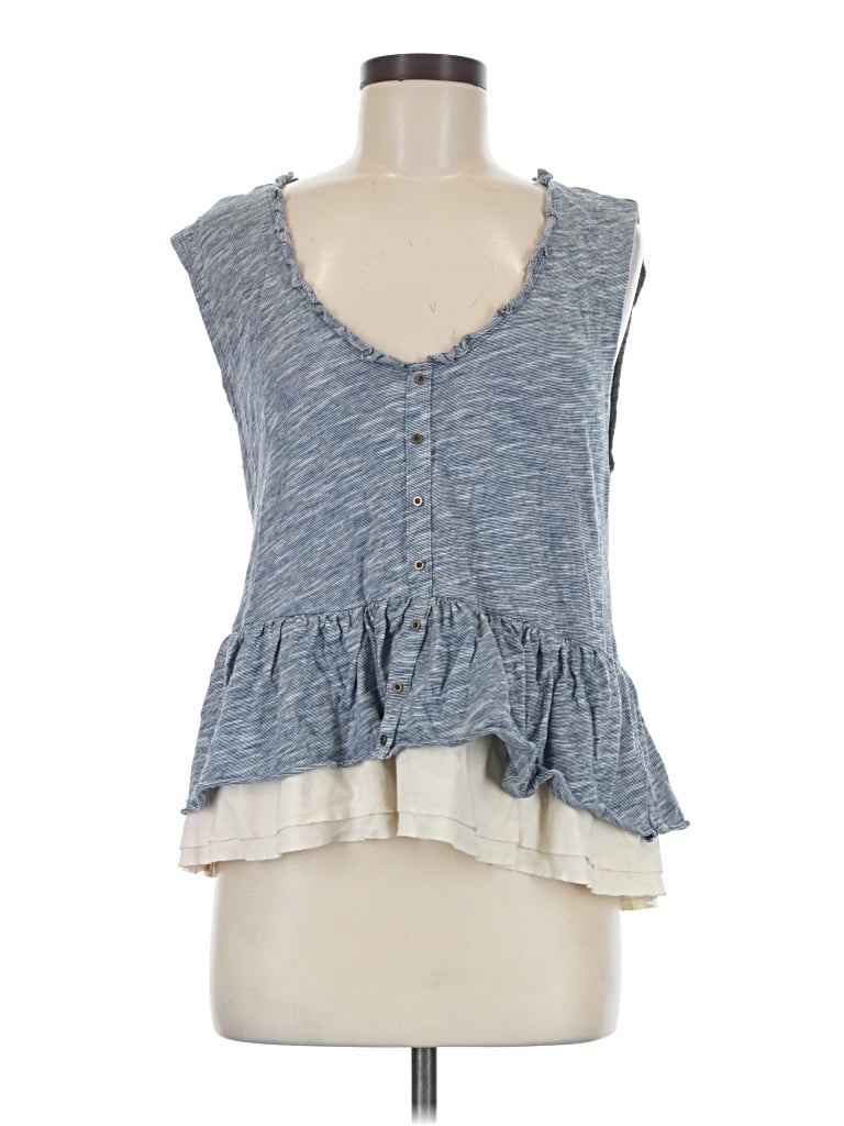 Pre-owned Pilcro Sleeveless Blouse In Blue