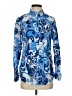 J. McLaughlin 100% Cotton Paisley Blue Long Sleeve Button-Down Shirt Size S - photo 1