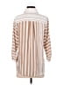 Susan Graver 100% Polyester Stripes Tan 3/4 Sleeve Blouse Size XXS - photo 2