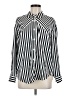 Olive and Oak 100% Polyester Stripes Black Long Sleeve Blouse Size M - photo 1