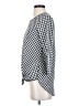 Zara Basic Checkered-gingham Gray 3/4 Sleeve Blouse Size XS - photo 5