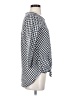 Zara Basic Checkered-gingham Gray 3/4 Sleeve Blouse Size XS - photo 4