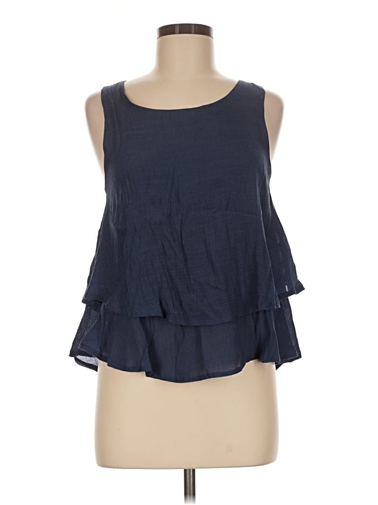 Pre-owned Umgee Sleeveless Blouse In Blue