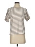 Gallery Stripes Silver Short Sleeve Turtleneck Size S - photo 1
