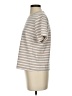 Gallery Stripes Silver Short Sleeve Turtleneck Size S - photo 5