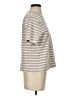 Gallery Stripes Silver Short Sleeve Turtleneck Size S - photo 4