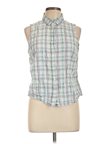 Basic Editions Sleeveless Button-Down Shirt (view 1)
