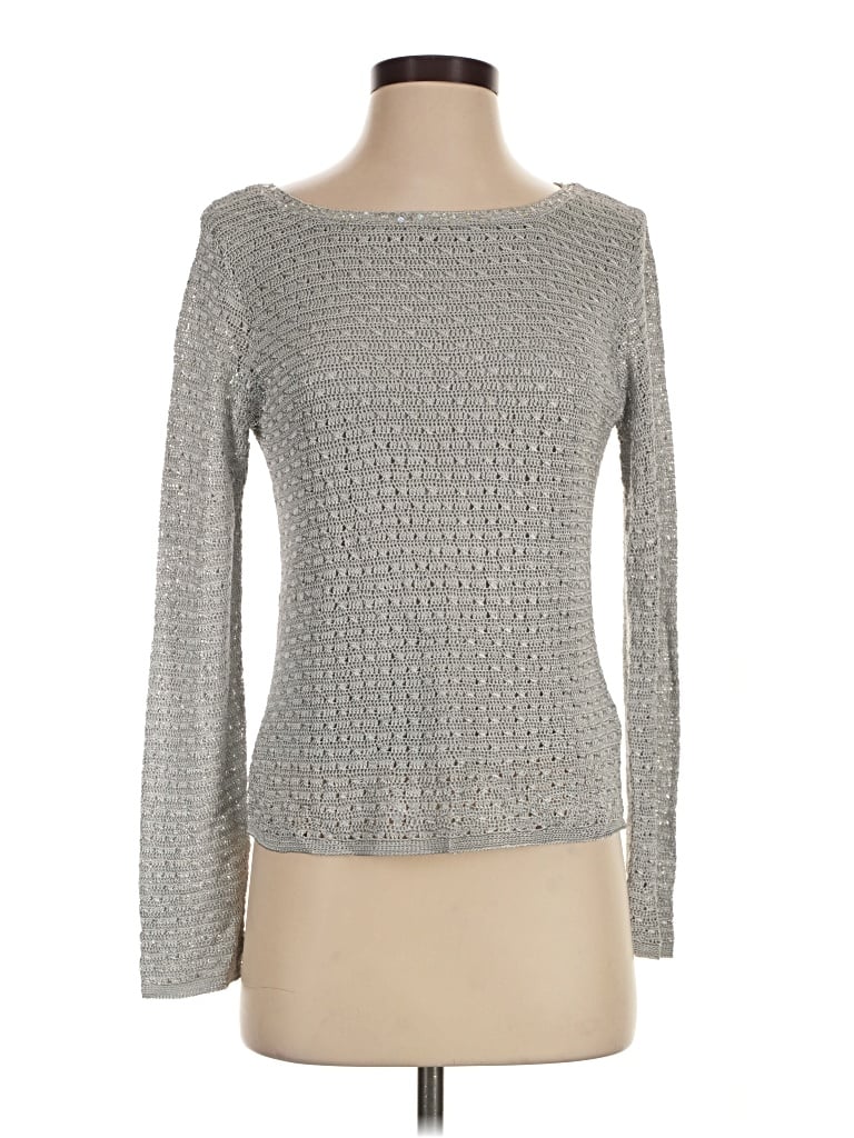 Pre-owned Emma James Pullover Sweater In Silver