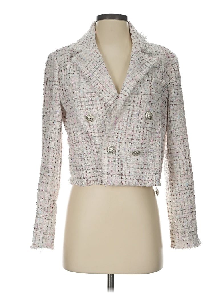 Pre-owned Lulus Jacket In Silver
