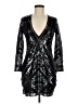 Express 100% Polyester Black Cocktail Dress Size Med Petite - photo 1