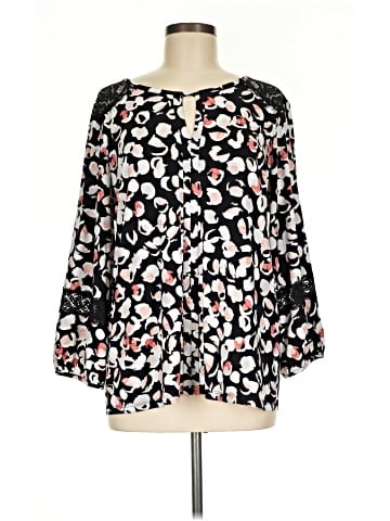 Karl Lagerfeld Paris Long Sleeve Blouse (view 1)