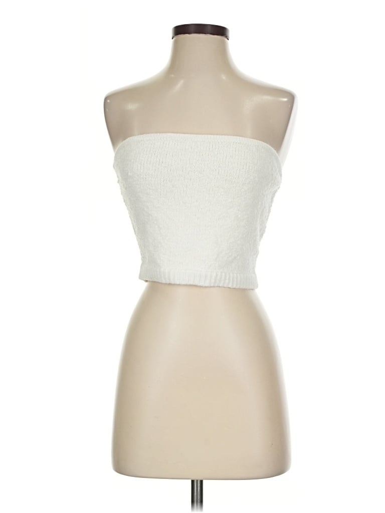 Pre-owned Dynamite Tube Top Ivory Strapless Neckline Tops