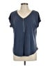 Green Envelope Blue Short Sleeve Top Size L - photo 1