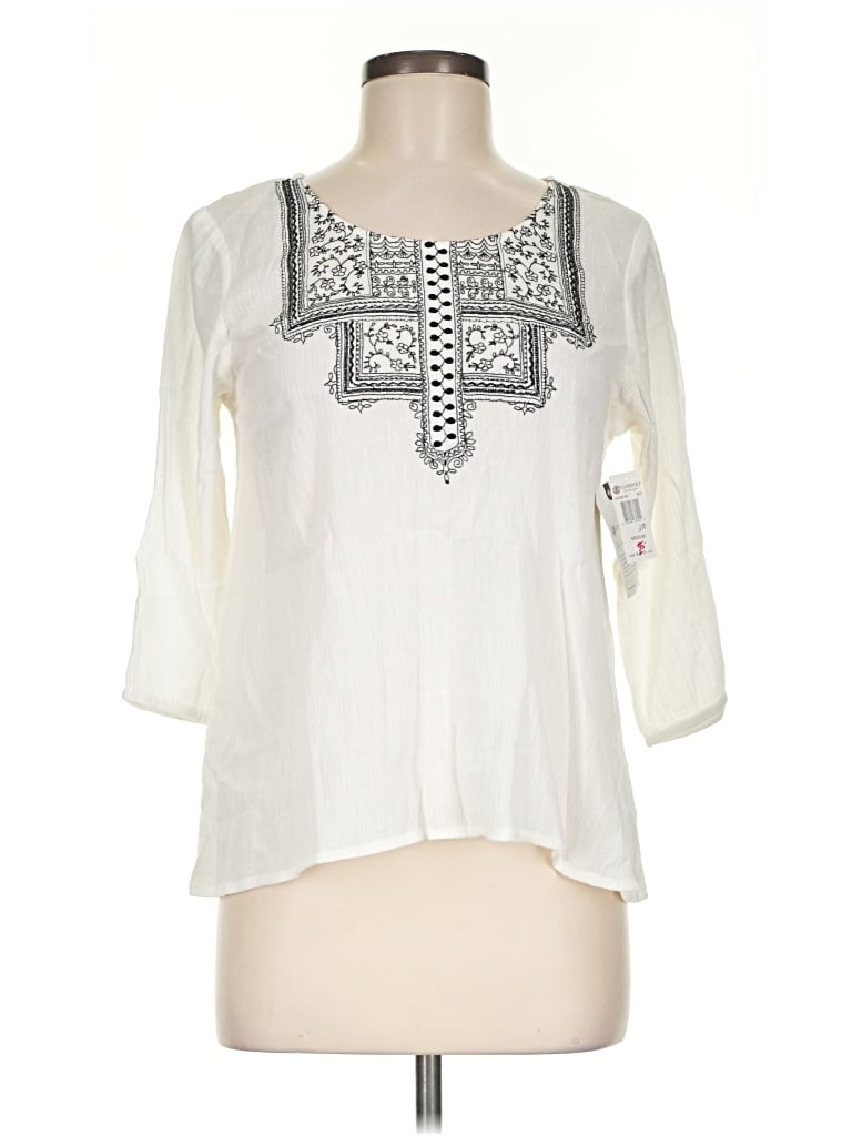 Element 3/4 Sleeve Blouse In White