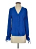 CeCe 100% Polyester Blue Long Sleeve Blouse Size S - photo 1