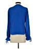 CeCe 100% Polyester Blue Long Sleeve Blouse Size S - photo 2