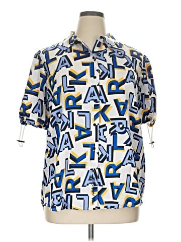 Karl Lagerfeld Paris Short Sleeve Blouse (view 1)