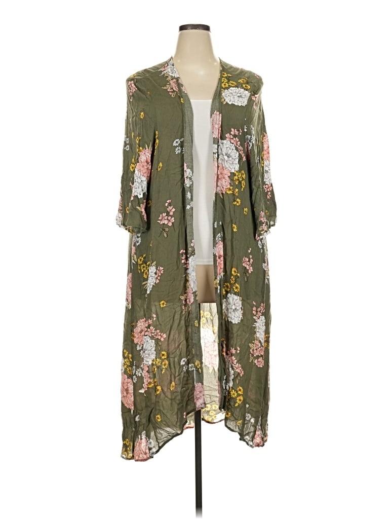 Pre-owned Torrid Kimono In Green