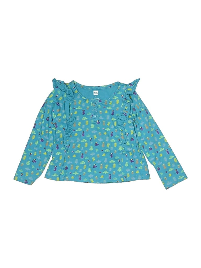 Pre-owned Tea Kids' Long Sleeve Blouse In L