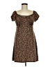 No Boundaries 100% Polyester Animal Print Brown Casual Dress Size M - photo 1