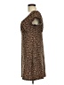 No Boundaries 100% Polyester Animal Print Brown Casual Dress Size M - photo 5