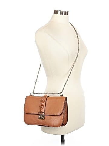 Valentino Garavani Leather Rockstud Glam Lock Flap Bag (view 2)