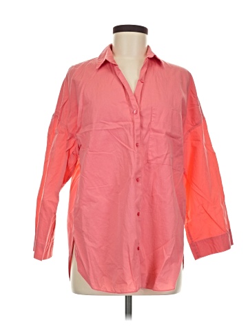 Zara Collection 3/4 Sleeve Button-Down Shirt (view 1)