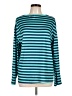 Shein Stripes Teal Long Sleeve Top Size L - photo 1