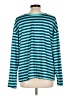 Shein Stripes Teal Long Sleeve Top Size L - photo 2