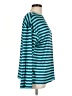Shein Stripes Teal Long Sleeve Top Size L - photo 4