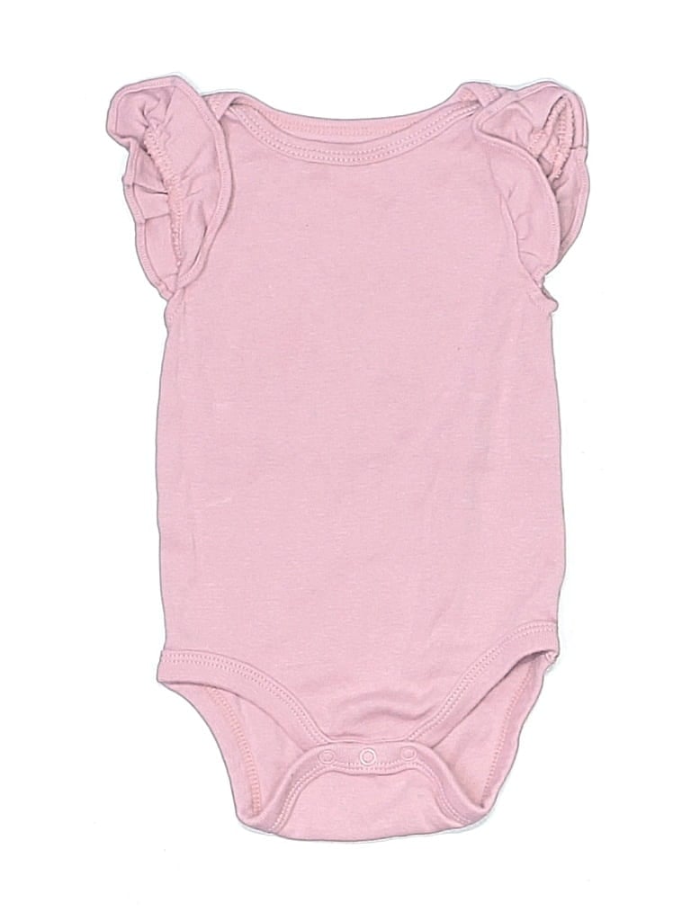 Pre-owned Cloud Island Babies' Short Sleeve Onesie In Pink