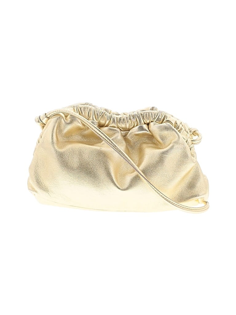 Pre-owned Mansur Gavriel Leather Crossbody Bag In Gold