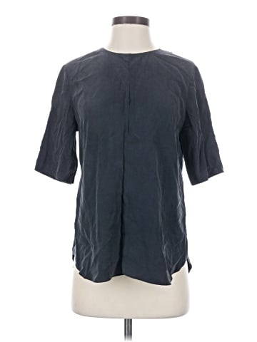 Theory Short Sleeve Silk Top (view 1)