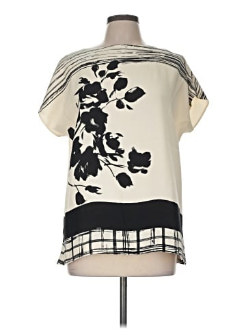 St. John Short Sleeve Silk Top (view 1)