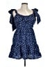 Francesca's 100% Polyester Stars Blue Casual Dress Size L - photo 1