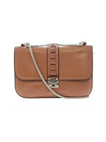 Valentino Garavani Leather Rockstud Glam Lock Flap Bag (view 1)