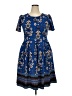 Lularoe Print Blue Casual Dress Size 3XL - photo 1