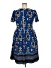 Lularoe Print Blue Casual Dress Size 3XL - photo 2