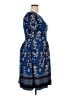 Lularoe Print Blue Casual Dress Size 3XL - photo 4