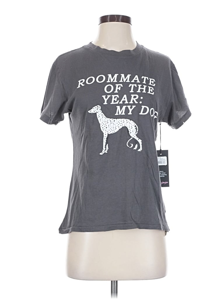 Pre-owned Wildfox Short Sleeve T-shirt In Gray