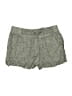 Athleta 100% Linen Chevron-herringbone Green Shorts Size 6 - photo 1