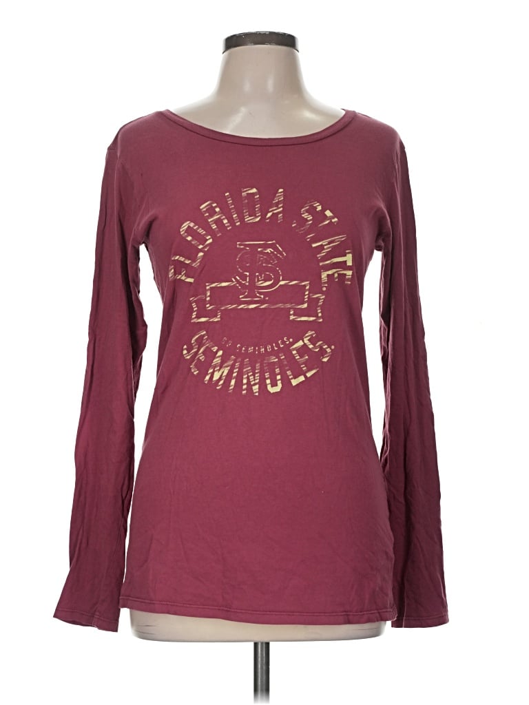 Pre-owned Blue 84 Long Sleeve T-shirt In Burgundy