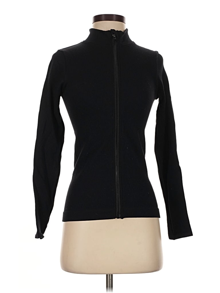 Pre-owned Fabletics Track Jacket In Black