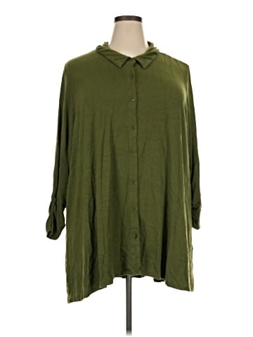Kim Rogers 3/4 Sleeve Button-Down Shirt (view 1)