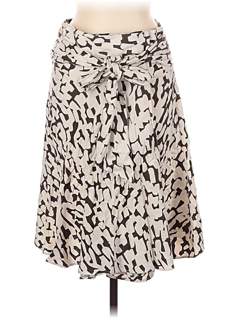 Pre-owned Harold's Silk Skirt In Ivory