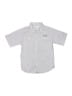Columbia 100% Polyester Checkered-gingham Silver Short Sleeve Button-Down Shirt Size 8 - photo 1