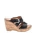 B.O.C 100% Leather Black Wedges Size 6 - photo 1