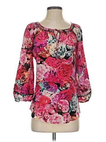 Vanessa Virginia 3/4 Sleeve Silk Top (view 1)
