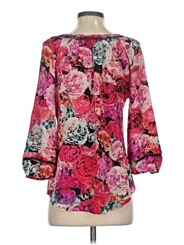 Vanessa Virginia 3/4 Sleeve Silk Top (view 2)