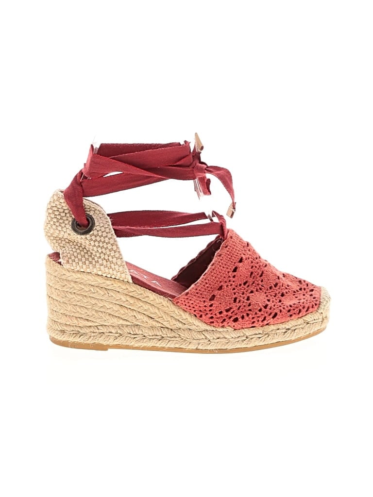 Pre-owned Viscata Wedges In Red